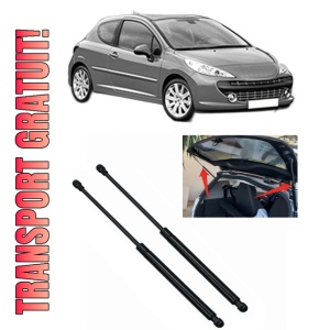 Set 2 amortizoare portbagaj haion PEUGEOT 207 (WA_, WC_) din 2006-2015, 2 bucati, KROSNO, 4 stickere auto PEUGEOT