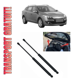 Set 2 amortizoare portbagaj haion RENAULT MEGANE III Combi Van (KZ0/1) din 2009-2015, 2 bucati, MAGNUM TECHNOLOGY, 4 stickere auto RENAULT