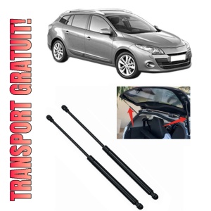 Set 2 amortizoare portbagaj haion RENAULT MEGANE III Grandtour (KZ0/1) din 2008-2016, 2 bucati, MAGNUM TECHNOLOGY, 4 stickere auto RENAULT
