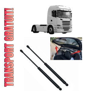 Set 2 amortizoare portbagaj haion SCANIA G I din 2004-2019, 2 bucati, KROSNO, 4 stickere auto SCANIA