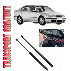 Set 2 amortizoare portbagaj haion SKODA Octavia I (1U2) din 1996-2010, 2 bucati, MAGNUM TECHNOLOGY, 4 stickere auto SKODA