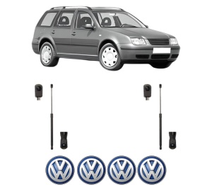 Set 2 amortizoare portbagaj haion Volkswagen BORA Variant (1J6) din 1999-2005, 2 bucati, MAGNUM TECHNOLOGY, 4 stickere auto Volkswagen v7021