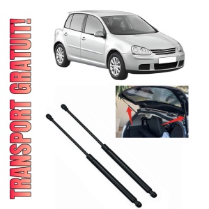Set 2 amortizoare portbagaj haion Volkswagen GOLF V (1K1) din 2003-2009, 2 bucati, MAGNUM TECHNOLOGY, 4 stickere auto Volkswagen