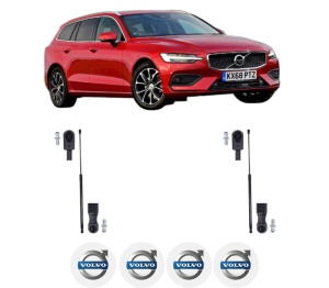 Set 2 amortizoare portbagaj haion VOLVO V60 II (225) din 2018-2023, 2 bucati, KROSNO, 4 stickere auto VOLVO v61