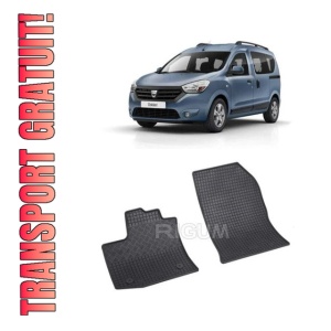 Set 2 covorase Dacia Dokker 2M 2013-2021, din cauciuc 100%, compatibile cu autoturismul DACIA Dokker