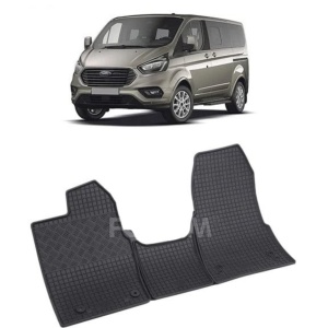 Set 3 covorase Ford Tourneo Custom 2/3M 2018- Manualprezent, din cauciuc 100%, compatibile cu autoturismul FORD Tourneo v5963