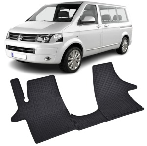 Set 3 covorase Volkswagen T5 Transporter/Caravelle/Multivan 3 Locuri 2003-2015, din cauciuc 100%, compatibile cu autoturismul Volkswagen T5 v5081
