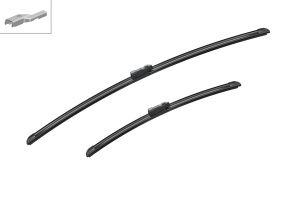 Set 3 stergatoare AUDI Q4 SUV (F4B) din 2021, pentru parbriz si luneta fata si spate auto, Bosch Aerotwin, din cauciuc siliconat rezistent, 4 Stickere Auto AUDI v5556