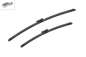 Set 3 stergatoare BMW Seria X3 (G01, F97, G08) din 2017 - 2020, pentru parbriz si luneta fata si spate auto, Bosch Aerotwin, din cauciuc siliconat rezistent, 4 Stickere Auto BMW v6648