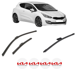 Set 3 stergatoare KIA PRO CEE'D (JD) din 2013-2018, pentru parbriz si luneta fata si spate auto, Bosch Aerotwin-Aerotwin Retrofit, din cauciuc siliconat rezistent, 4 Stickere Auto KIA - Img 2