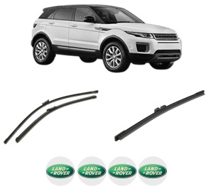 Set 3 stergatoare LAND ROVER RANGE ROVER EVOQUE (L551) din 2018-2020, pentru parbriz si luneta fata si spate auto, Bosch Aerotwin-Aerotwin, din cauciuc siliconat rezistent, 4 Stickere Auto LAND ROVER - Img 2
