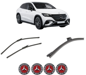 Set 3 stergatoare MERCEDES-BENZ EQE SUV (X294) din 2022-2023, pentru parbriz si luneta fata si spate auto, Bosch Aerotwin-Aerotwin, din cauciuc siliconat rezistent, 4 Stickere Auto MERCEDES-BENZ - Img 2