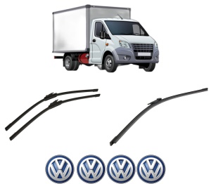 Set 3 stergatoare Volkswagen CRAFTER 30-50 Van (2E_) din 2006-2016, pentru parbriz si luneta fata si spate auto, Bosch Aerotwin-Aerotwin, din cauciuc siliconat rezistent, 4 Stickere Auto Volkswagen - Img 2