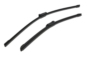 Set 3 stergatoare Volkswagen T-CROSS (C11, D31) din 2018, pentru parbriz si luneta fata si spate auto, Bosch Aerotwin, din cauciuc siliconat rezistent, 4 Stickere Auto VW v5208