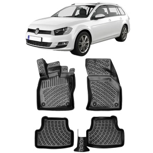 Set 4 covorase auto Volkswagen Golf 7 hatckback 2012-2019 tip tavita accesorii pentru autoturismul tau - masina v22676