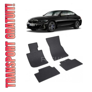 Set 4 covorase Bmw Seria 4 Gran Coupe 2020-prezent, din cauciuc 100%, compatibile cu autoturismul BMW Seria 4