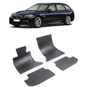 Set 4 covorase Bmw Seria 5 Sedan / Touring 2014-2017, din cauciuc 100%, compatibile cu autoturismul BMW Seria 5 v60