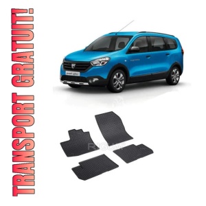 Set 4 covorase Dacia Dokker 5M 2013-2021, din cauciuc 100%, compatibile cu autoturismul DACIA Dokker