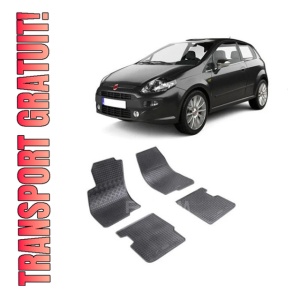 Set 4 covorase Fiat Punto Evo 2009-2012, din cauciuc 100%, compatibile cu autoturismul FIAT Punto