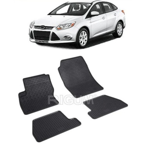 Set 4 covorase Ford Focus 2011-2018, din cauciuc 100%, compatibile cu autoturismul FORD Focus v834