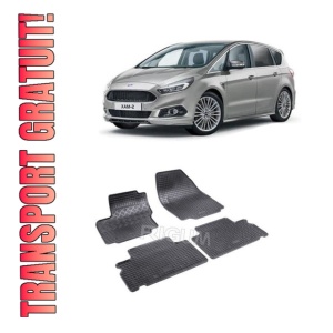 Set 4 covorase Ford Galaxy 5M 2007-2015, din cauciuc 100%, compatibile cu autoturismul FORD Galaxy