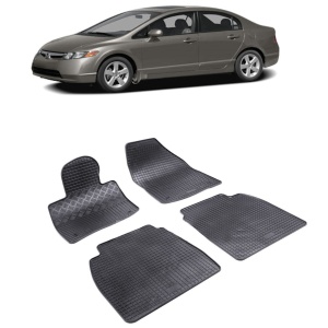 Set 4 covorase Honda Civic Sedan 2006-2012, din cauciuc 100%, compatibile cu autoturismul HONDA Civic v1663