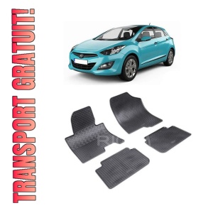 Set 4 covorase Hyundai I30 2012-2017, din cauciuc 100%, compatibile cu autoturismul HYUNDAI i30
