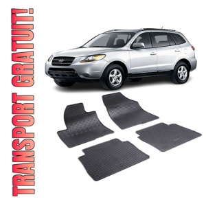 Set 4 covorase Hyundai Santa Fe 2006-2010, din cauciuc 100%, compatibile cu autoturismul HYUNDAI Santa
