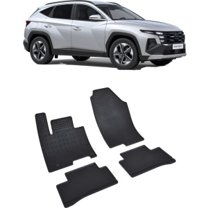 Set 4 covorase Hyundai Tucson Hev 2021-prezent, din cauciuc 100%, compatibile cu autoturismul HYUNDAI Tucson v2054