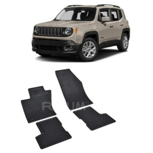 Set 4 covorase Jeep Renegade 2014-2018, din cauciuc 100%, compatibile cu autoturismul JEEP Renegade v2828