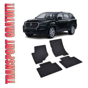 Set 4 covorase Kgm Rexton 2025-prezent, din cauciuc 100%, compatibile cu autoturismul KGM Rexton