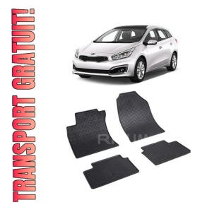 Set 4 covorase Kia Ceed 2006-2012, din cauciuc 100%, compatibile cu autoturismul KIA Ceed