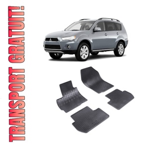 Set 4 covorase Mitsubishi Outlander 2007-2012, din cauciuc 100%, compatibile cu autoturismul MITSUBISHI Outlander