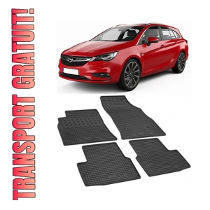 Set 4 covorase Opel Astra K 2015- Standard2021, din cauciuc 100%, compatibile cu autoturismul OPEL Astra
