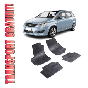 Set 4 covorase Opel Zafira B 5M 2005-2014, din cauciuc 100%, compatibile cu autoturismul OPEL Zafira