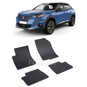 Set 4 covorase Peugeot 2008 2013-2019, din cauciuc 100%, compatibile cu autoturismul PEUGEOT 2008 v4264