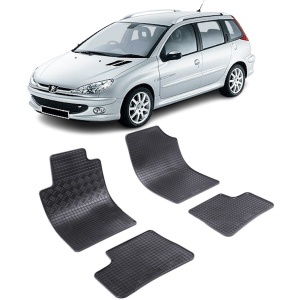 Set 4 covorase Peugeot 206 2000-2007, din cauciuc 100%, compatibile cu autoturismul PEUGEOT 206 v4805