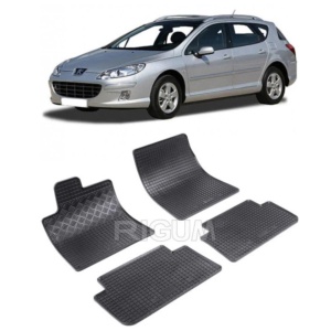 Set 4 covorase Peugeot 407 2004-2010, din cauciuc 100%, compatibile cu autoturismul PEUGEOT 407 v3429