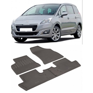 Set 4 covorase Peugeot 5008 2010-2017, din cauciuc 100%, compatibile cu autoturismul PEUGEOT 5008 v3129