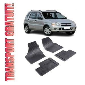Set 4 covorase Suzuki Ignis 2004-2008, din cauciuc 100%, compatibile cu autoturismul SUZUKI Ignis