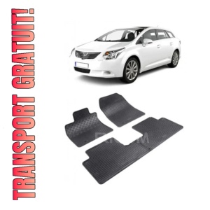 Set 4 covorase Toyota Avensis 2015-2018, din cauciuc 100%, compatibile cu autoturismul TOYOTA Avensis