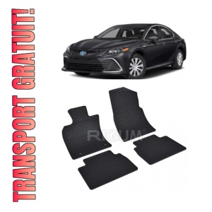 Set 4 covorase Toyota Camry 2018-prezent, din cauciuc 100%, compatibile cu autoturismul TOYOTA Camry