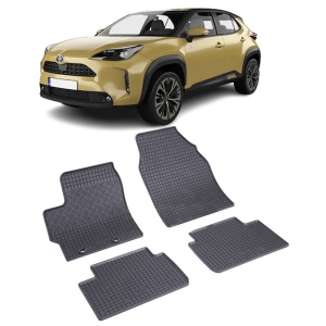 Set 4 covorase Toyota Yaris Cross Hybrid 2021-prezent, din cauciuc 100%, compatibile cu autoturismul TOYOTA Yaris v5261