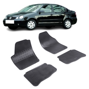 Set 4 covorase Volkswagen Polo 5M 2002-2009, din cauciuc 100%, compatibile cu autoturismul Volkswagen Polo v4619
