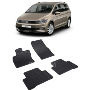 Set 4 covorase Volkswagen Touran 2015-prezent, din cauciuc 100%, compatibile cu autoturismul Volkswagen Touran v5093