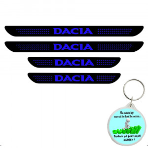 Set 4 protectii praguri auto autoadezive Dacia model 3 si breloc Succes, accesorii pentru autoturismul tau - masina v249011