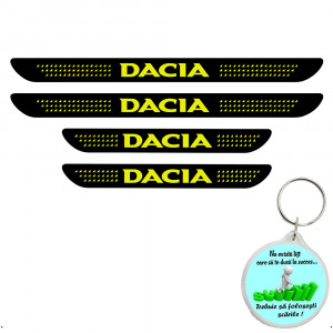 Set 4 protectii praguri auto autoadezive Dacia model 3 si breloc Succes, accesorii pentru autoturismul tau - masina v249013