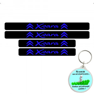 Set 4 protectii praguri auto autoadezive Xsara si breloc Succes, accesorii pentru autoturismul tau - masina v248325