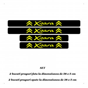 Set 4 protectii praguri auto autoadezive Xsara si breloc Succes, accesorii pentru autoturismul tau - masina v248333