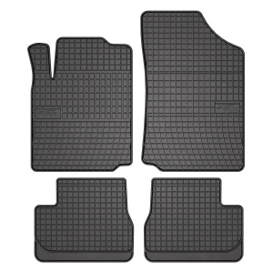 Set 5 covorase auto CITROEN C2 (JM_) din 2006-2015, cu covoras tunel median, presuri auto din cauciuc, 4x Stickere auto cu CITROEN - Img 3